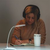 Термокружка 380 мл сталева з LED індикатором Line Art Lima, вакуумна, колір білий - 60023022-08