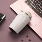 Термокружка 380 мл сталева з LED індикатором Line Art Lima, вакуумна, колір білий - 60023022-08