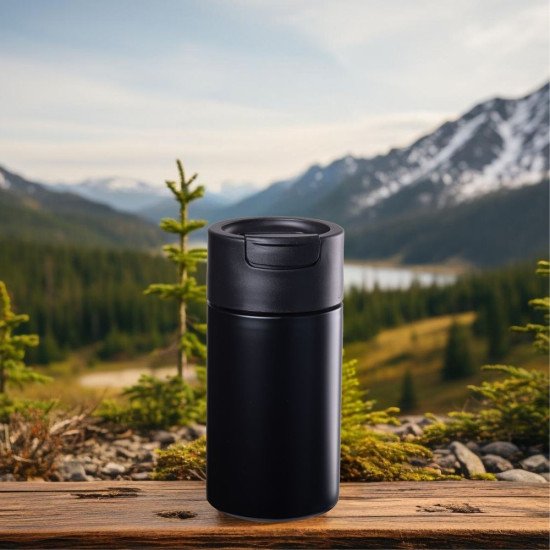 Термокружка 450 мл сталева Line Art Bogota, вакуумна, колір чорний - 60023122-01