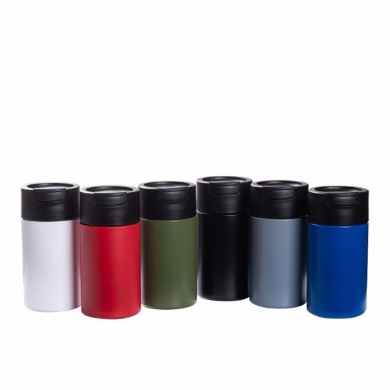 Термокружка 450 мл сталева Line Art Bogota, вакуумна, колір червоний - 60023122-02 Термокружка 450 мл сталева Line Art Bogota, вакуумна, колір червоний - 60023122-02