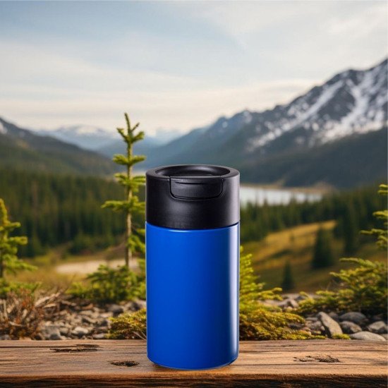 Термокружка 450 мл сталева Line Art Bogota, вакуумна, колір синій - 60023122-03