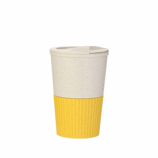 Термокружка 350 мл пластикова Line Art Eco Salta, колір жовтий - 60023219-05