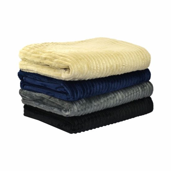 Плед флісовий Soft Me Line 130х180см, колір чорний - 70030305-01