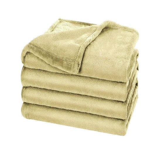 Плед флісовий Soft Me Fancy 130х180см, колір пісочно-бежевий - 70030405-17