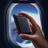 Повербанк 10000 mAh TheGeneral Ampato, бездротова зарядка 15W, цифровий індикатор, колір чорний - 40012619-01