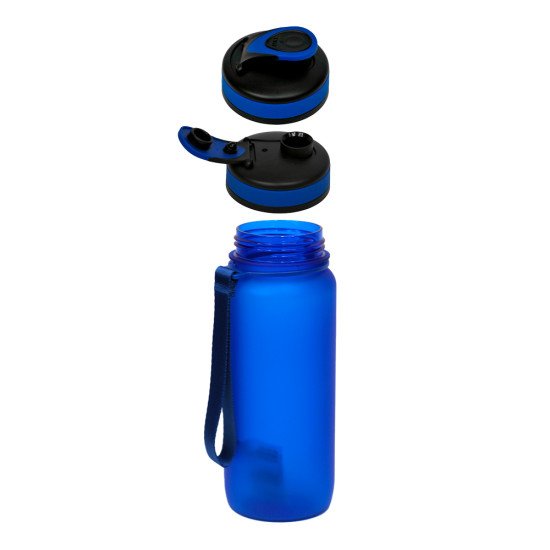 Пляшка для води 650 мл тританова Line Art Flores, колір синій - 60014218-03