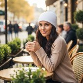 Шапка coFEE Jersey fleece, колір білий - 3005.6 CO