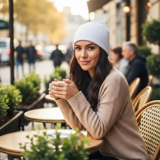 Шапка coFEE Jersey fleece, колір білий - 3005.6 CO