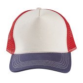 Кепка SOL'S Blink, колір натуральний/джинсовий/червоний - 04451866TUN