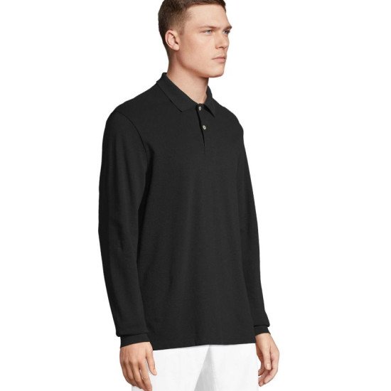 Лонгслів поло SOL’S Pacific LSL, колір чорний - 044413123XL