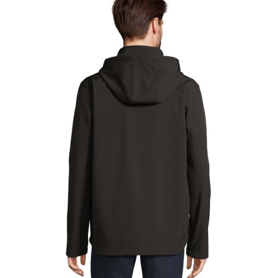 Куртка софтшел чоловіча SOL'S Race Hooded, колір чорний - 044473123XL
