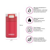 Термокружка 300 мл сталева Kambukka Etna, вакуумна, колір кораловий - 11-01055