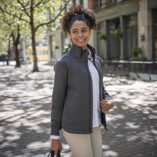 Світшот на блискавці жіночий Cutter&Buck Pemberton Cardigan FZ, колір темно-синій - 358427580XS