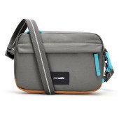 Сумка через плече антизлодій Pacsafe GO Crossbody, колір сірий/помаранчевий - 35105146