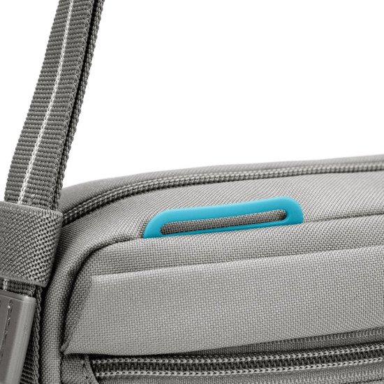 Сумка через плече антизлодій Pacsafe GO Crossbody, колір сірий/помаранчевий - 35105146