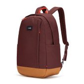Рюкзак міський антизлодій Pacsafe GO 25, колір бургунді/помаранчевий - 35115345