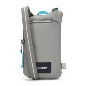 Сумка через плече антизлодій Pacsafe GO Tech Crossbody, колір сірий/блакитний - 35175146
