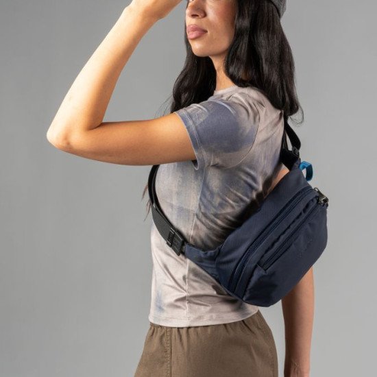 Сумка на пояс антизлодій Pacsafe V Hip Pack, колір темно-синій - 60141658