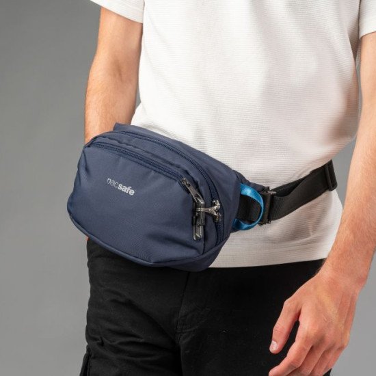 Сумка на пояс антизлодій Pacsafe V Hip Pack, колір темно-синій - 60141658