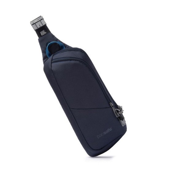 Сумка через плече антизлодій Pacsafe V Action Sling, колір темно-синій - 60161658