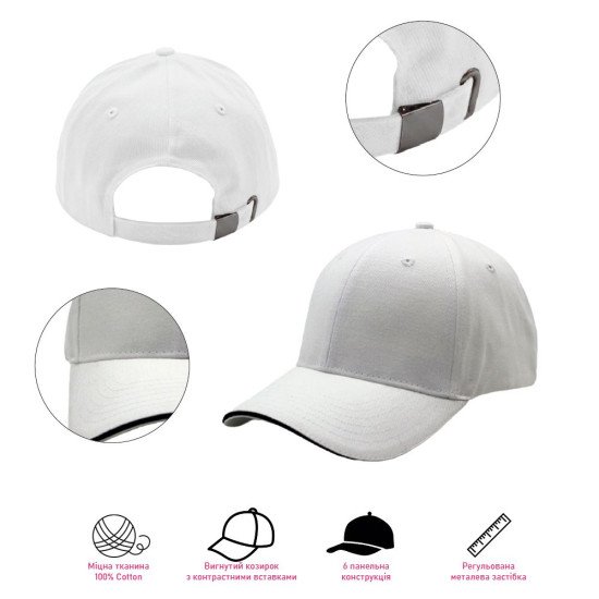 Кепка Nikibo Force Sandwich, колір темно-сірий/білий - 20010501-11