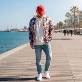 Кепка Nikibo Force Sandwich, колір червоний/білий - 20010501-02