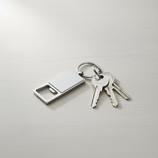 Брелок-відкривачка Bergamo Jammin, колір сріблястий - 120030922-77