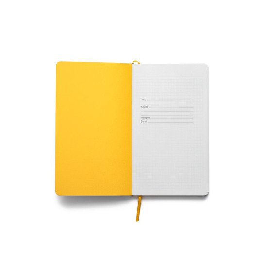 Блокнот в клітинку А5 Berganote Alanis, м'яка обкладинка, колір білий/жовтий - 50040638-05