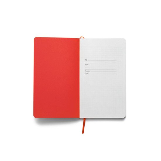 Блокнот в клітинку А5 Berganote Alanis, м'яка обкладинка, колір білий/червоний - 50040638-02