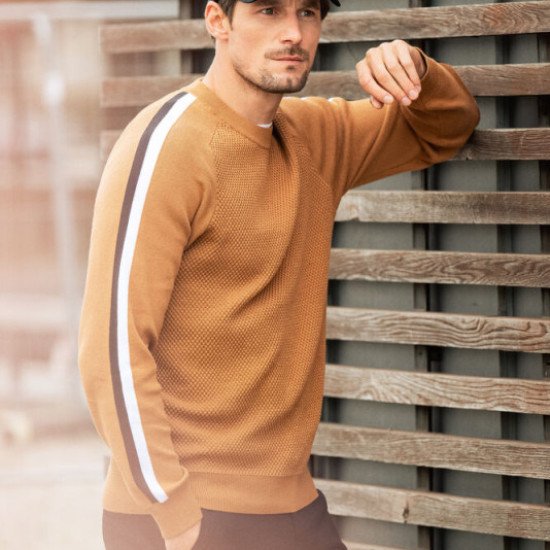 Світшот чоловічий James Harvest Scarsdale, колір горіховий - 2112517190S