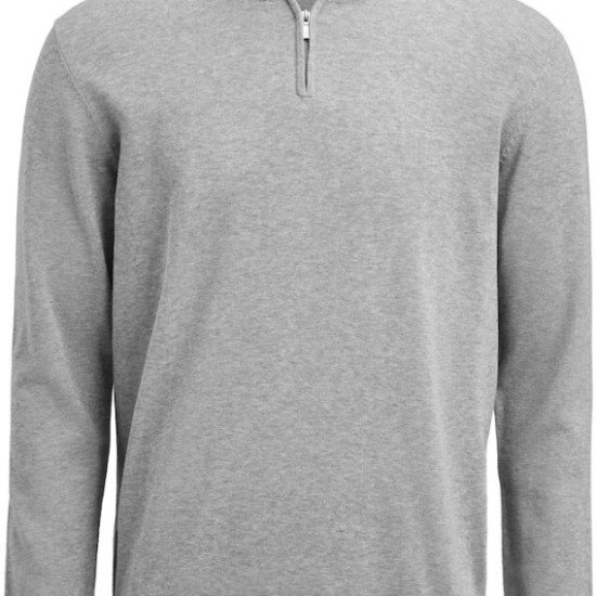 Світшот з коміром стійкою James Harvest Ashland Halfzip, колір сірий - 2112515140XXS