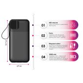 Повербанк 20000 mAh TheGeneral Voltix, цифровий індикатор, колір білий - 40012819-08