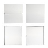 Подарункова коробка 21 х 21 см Bergamo Siena, колір білий - 120130113L-08