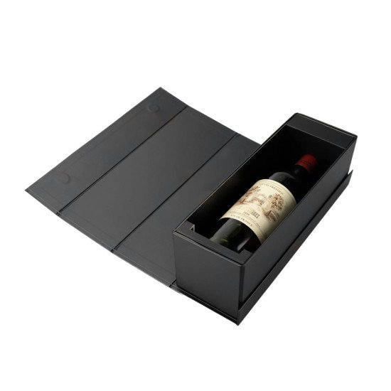 Подарункова коробка на 1 пляшку Bergamo Zerina, колір чорний - 120130413S-01