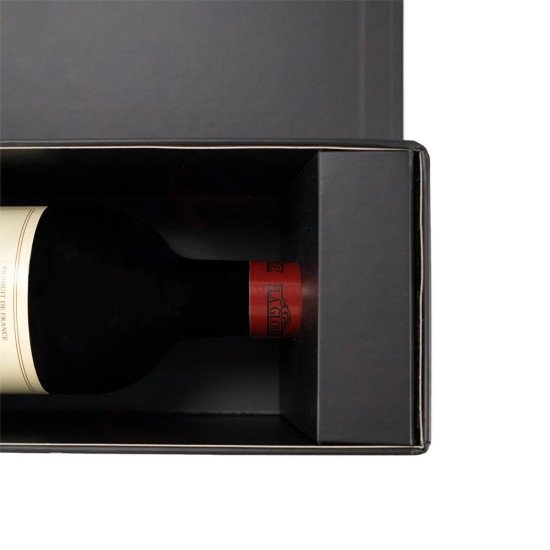 Подарункова коробка на 1 пляшку Bergamo Zerina, колір чорний - 120130413S-01