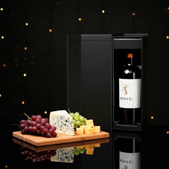 Подарункова коробка на 1 пляшку Bergamo Zerina, колір чорний - 120130413S-01