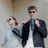 Термокухоль 950 мл сталева Kambukka Rio, вакуумна, колір чорний - 11-08005 Термокухоль 950 мл сталева Kambukka Rio, вакуумна, колір чорний - 11-08005