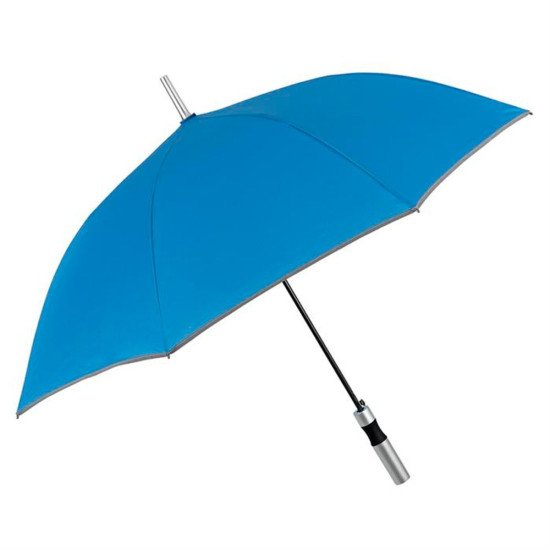 Парасоля-тростина автоматична Perletti Reflecting антивітер зі світловідбивачем, колір синій - P96014-05