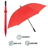 Велика парасоля-тростина механічна Perletti Golf XXL антивітер, колір червоний - P96020-03 Велика парасоля-тростина механічна Perletti Golf XXL антивітер, колір червоний - P96020-03