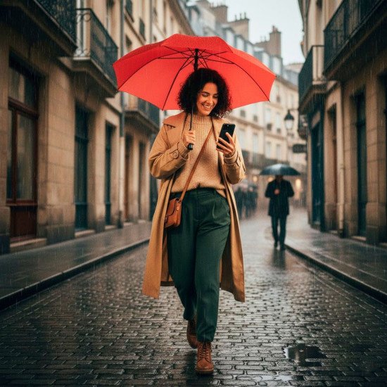 Велика парасоля-тростина механічна Perletti Golf XXL антивітер, колір червоний - P96020-03 Велика парасоля-тростина механічна Perletti Golf XXL антивітер, колір червоний - P96020-03