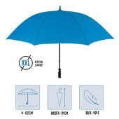 Велика парасоля-тростина механічна Perletti Golf XXL антивітер, колір синій - P96020-05