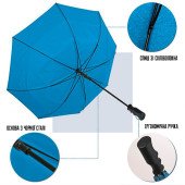 Велика парасоля-тростина механічна Perletti Golf XXL антивітер, колір синій - P96020-05