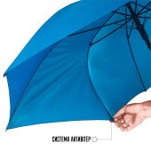 Велика парасоля-тростина механічна Perletti Golf XXL антивітер, колір синій - P96020-05