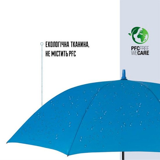 Велика парасоля-тростина механічна Perletti Golf XXL антивітер, колір синій - P96020-05