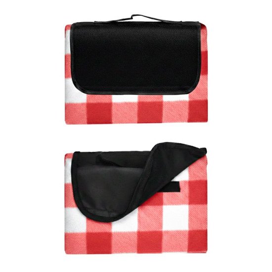 Плед флісовий двосторонній Soft Me Picnic 130х180см, колір червоний/білий/чорний - 70030105-02 Плед флісовий двосторонній Soft Me Picnic 130х180см, колір червоний/білий/чорний - 70030105-02