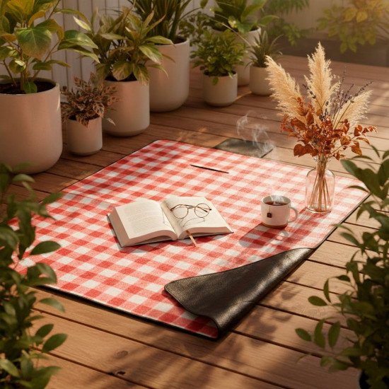 Плед флісовий двосторонній Soft Me Picnic 130х180см, колір червоний/білий/чорний - 70030105-02 Плед флісовий двосторонній Soft Me Picnic 130х180см, колір червоний/білий/чорний - 70030105-02
