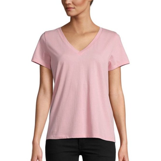 Футболка жіноча SOL’S Regent V, колір пастельно-рожевий - 04766127L