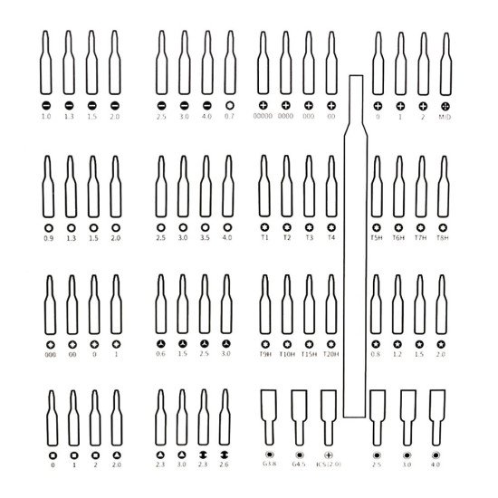 Набір викруток 88в1 TheGeneral HeavySpin, колір чорний - 100030905-01