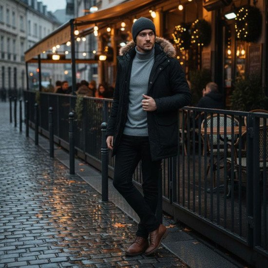 Шапка coFEE Merino, колір темно-сірий - 3090.70 CO