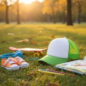 Кепка дитяча coFEE Child trucker, колір лайм/білий - 4009.19 CO